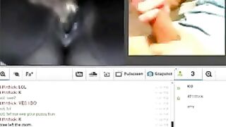 A woman has sex with her husband on the webcam