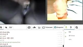 A woman has sex with her husband on the webcam