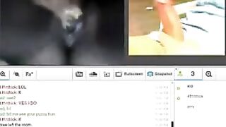 A woman has sex with her husband on the webcam