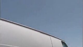 The girl was fucked in the car after a party