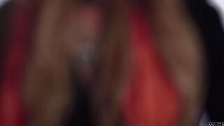Three guys fucked a sexy girl in stockings and flaps