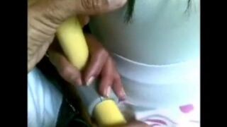 The man spanks and fucks a girl on the bus, showcasing intense energy
