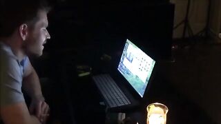 The wife got a little excited and started to ride her husband