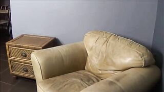 The wife got a little excited and started to ride her husband