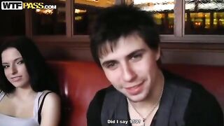 Girl was picked up by Russians in a cafe toilet for sex