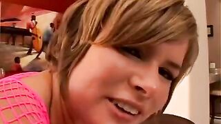 A sister is ready to give her brother and his friend anal