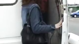 A girl is fucked by two guys in an interracial scene