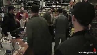 A sexy girl was fucked in the rough in the store