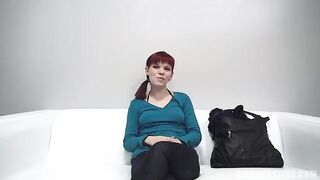 Redhead 18-year-old agreed to do a casting for sex, showcasing her skills