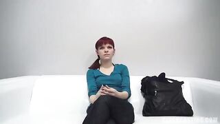 Redhead 18-year-old agreed to do a casting for sex, showcasing her skills