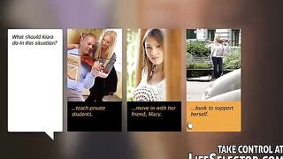 A young beauty gets rid of her shame in a cool way