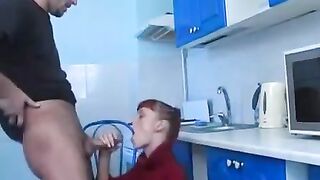 The drunk girl was vomiting on the neighbor, who got tired of it