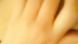 A beautiful girl plays with her pussy until the end on the bed