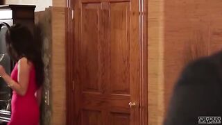 Two sisters share a cock of their friend in the bathroom