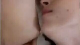 A friend tasted the sperm from the vagina and anus of a hot girl