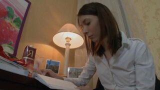 Alena teaches English to earn money, using her ass for tuition