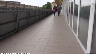 Caught a girl at the train station, she's sexy and wild!