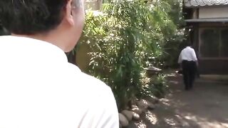 Sex with a beautiful Asian in a school uniform ends with a cumshot