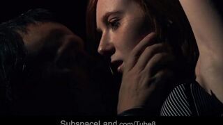 The cute girl was raped in the dark room