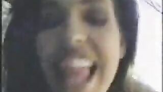 A girl named Ellie is fucking with her friend on the island