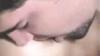 The man was fucked by a strapon and another girl