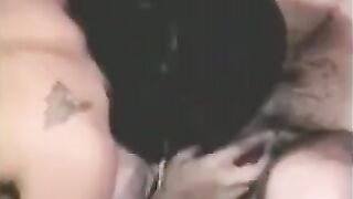 The man was fucked by a strapon and another girl