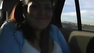 A fat woman with big tits jumping on a man’s dick
