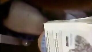 Climbed into the girl's panties and fingered her vagina