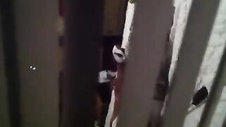 Spying for neighbors, shooting sex with a hidden camera