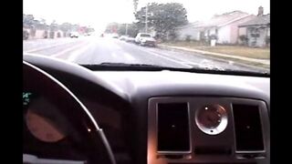 The pretty babe Nikki sucks a dick right in the car