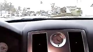 The pretty babe Nikki sucks a dick right in the car