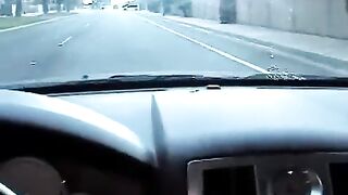 The pretty babe Nikki sucks a dick right in the car