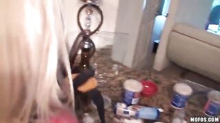 A porn video of a young couple enjoying each other at home