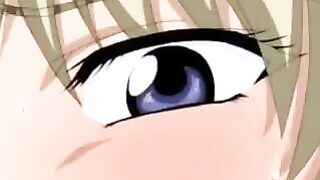 A guy spies on a girl masturbating herself in hentai
