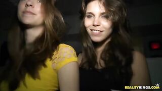 Bunch of wet pussies gets fucked on a club party