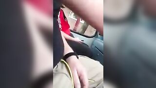 Bus driver did not notice how the guy jerked his dick