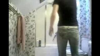A secret camera in the toilet caught intimate moments