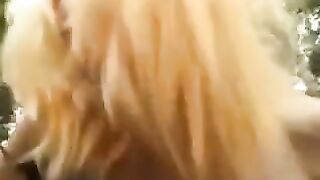 Cute young girl was fucking in the park with her boyfriend