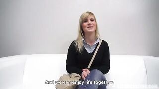A beautiful 25-year-old Czech girl came to porn casting for the first time