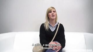 A beautiful 25-year-old Czech girl came to porn casting for the first time