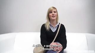 A beautiful 25-year-old Czech girl came to porn casting for the first time