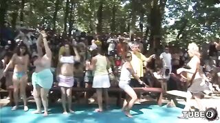 A girl just wants to have fun in the forest