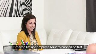 Lesbian casting with gorgeous blonde Tracy Lindsay