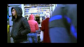 Fucked a blonde in public, whom he had ordered to his place