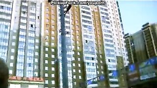 Fucked a blonde in public, whom he had ordered to his place