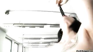 Cute woman plays with balls and vagina