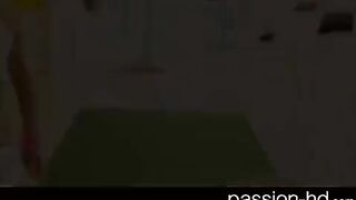 A young, cute brunette with natural tits wanted to get fucked hard