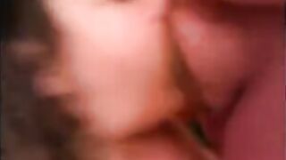 A man stuck his friend on her knees and in the mouth