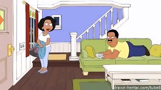 Porn parody of the famous series Cleveland, a very hot episode