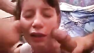 The juicy ass hole of the beautiful Argentinean is filled with cock and cum
